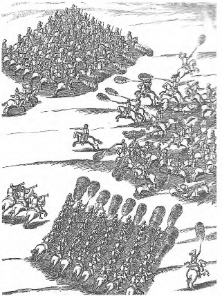 Кавалерийская атака в XVII в.